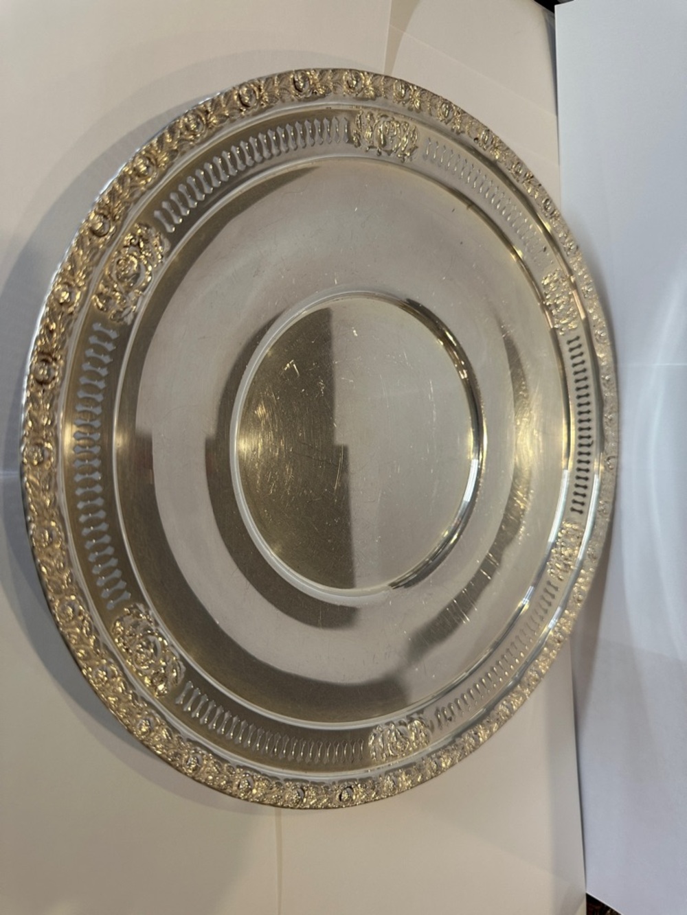 Sterling Silver Round Serving Plate